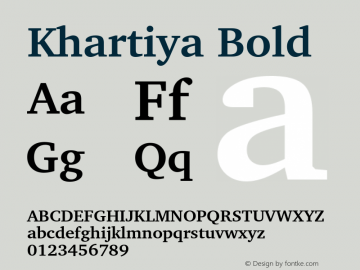 Khartiya Bold Version 1.0图片样张