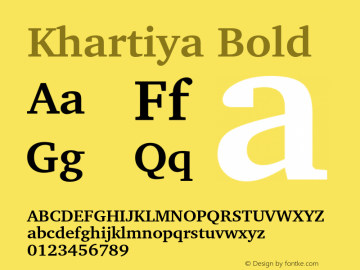 Khartiya Bold Version 1.0.2图片样张