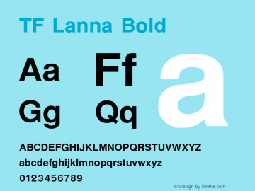 TF Lanna Bold Version 1.004图片样张