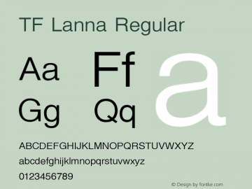 TF Lanna Regular Version 1.000图片样张