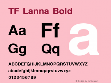 TF Lanna Bold Version 1.000图片样张