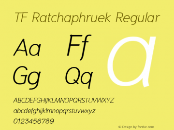 TF Ratchaphruek Regular Version 1.000图片样张