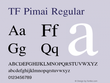 TF Pimai Regular Version 1.000图片样张