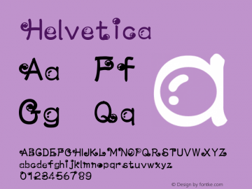 Helvetica 常规体 8.0d10e1 Font Sample