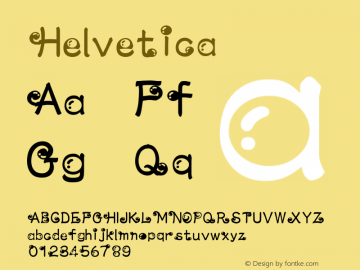 Helvetica 常规体 8.0d10e1 Font Sample