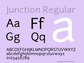 Junction Regular 1.000 Font Sample