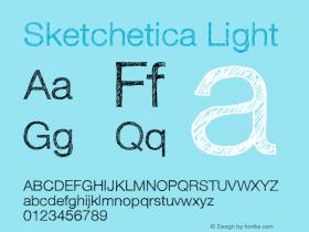 Sketchetica Light 1.000 Font Sample