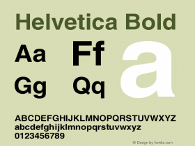 Helvetica Bold Version 001.007 Font Sample