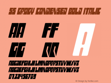 SS_Grogy Condensed Bold Italic Version 001.000 Font Sample