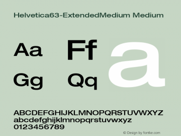 Helvetica63-ExtendedMedium Medium Version 1.00图片样张