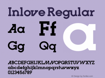 Inlove Regular Version 1.000;com.myfonts.easy.sudtipos.inlove.bold.wfkit2.version.3p4B Font Sample