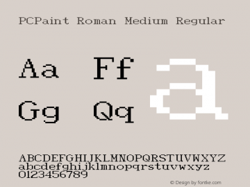 PCPaint Roman Medium Regular Version 1.02图片样张