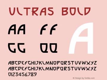 Ultras Bold Version 1.000 Font Sample