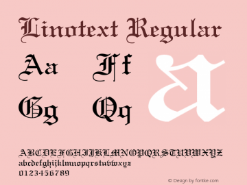 Linotext Regular 1.0图片样张