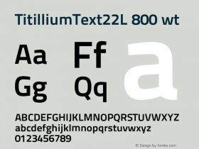 TitilliumText22L 800 wt 1.000 Font Sample