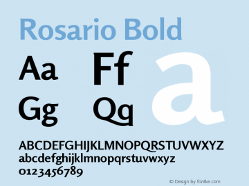 Rosario Bold 001.000 Font Sample