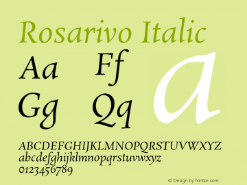 Rosarivo Italic Version 1.003图片样张