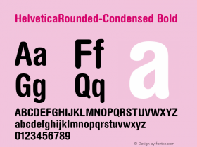 HelveticaRounded-Condensed Bold Version 1.00图片样张