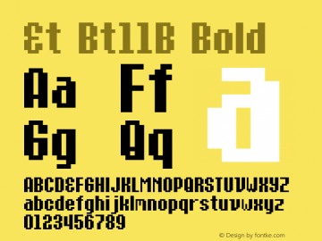 Et Bt11B Bold Macromedia Fontographer 4.1J 00.2.9图片样张