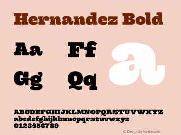 Hernandez Bold Version 1.000图片样张