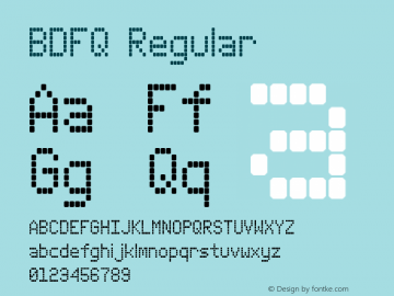 BDFQ Regular Version 1.000 Font Sample