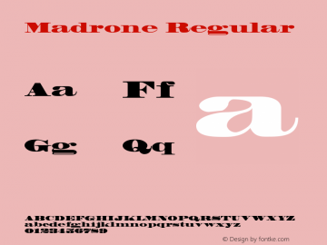 Madrone Regular 001.001 Font Sample