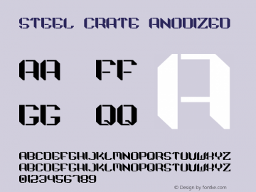 Steel Crate Anodized Version 1.000 Font Sample