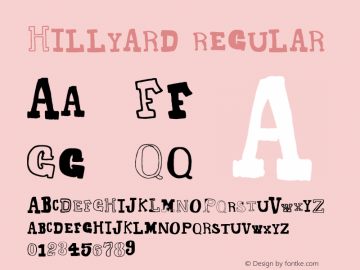 Hillyard Regular Version 0.009 Font Sample