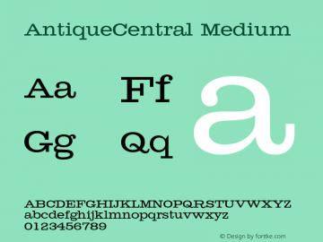 AntiqueCentral Medium 001.000图片样张