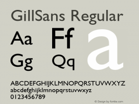 GillSans Regular 1.0图片样张
