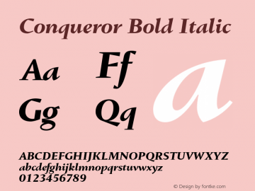 Conqueror Bold Italic 1.3图片样张