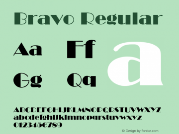 Bravo Regular v1.0c图片样张