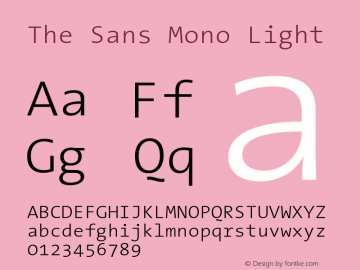 The Sans Mono Light Version 001.000图片样张