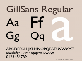 GillSans Regular 1.0图片样张