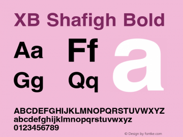 XB Shafigh Bold Version 6.000 2008 initial release图片样张