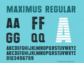 Maximus Regular Altsys Fontographer 3.5  11/18/92图片样张