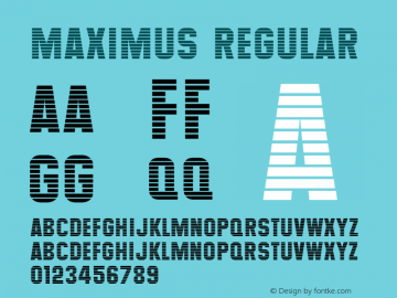 Maximus Regular Altsys Fontographer 3.5  11/18/92 Font Sample