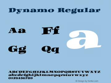 Dynamo Regular Unknown Font Sample