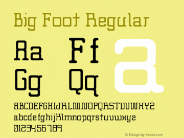 Big Foot Regular Version 1.0图片样张