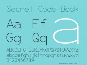 Secret Code Book Version 1.00 Font Sample