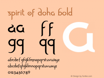 Spirit Of Doha Bold Version 1.001 2004 Font Sample