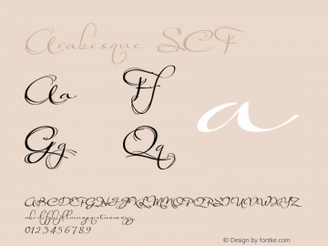 Arabesque SCF Version 1.020 Font Sample