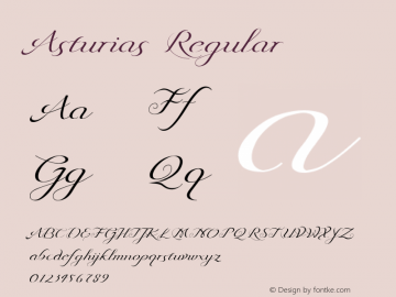 Asturias Regular Version 1.000 2006 initial release图片样张