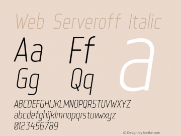 Web Serveroff Italic 1.0图片样张