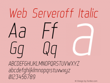 Web Serveroff Italic 1.0图片样张