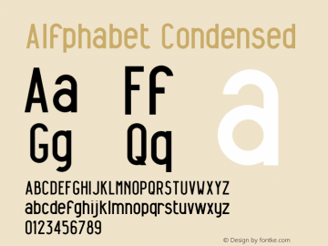 Alfphabet Condensed 001.001 Font Sample