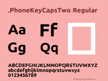 .PhoneKeyCapsTwo Regular 8.0d16e1 Font Sample