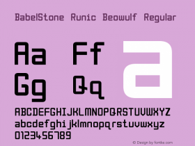 BabelStone Runic Beowulf Regular Version 1.03 July 4, 2010 Font Sample