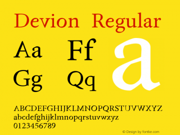 Devion Regular Version 2.030;PS 2.000;hotconv 1.0.51;makeotf.lib2.0.18671图片样张