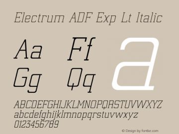 Electrum ADF Exp Lt Italic 1.005;FFEdit图片样张
